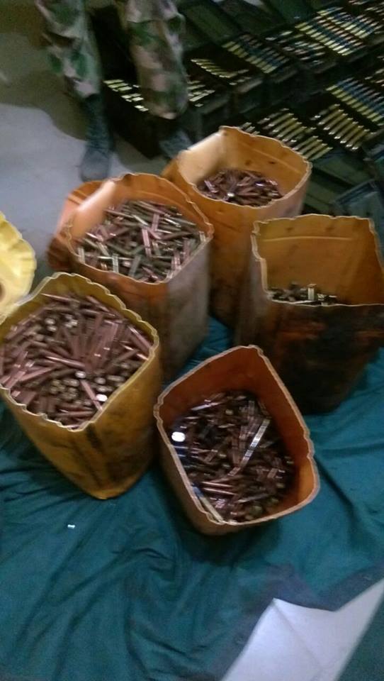 TROOPS RECOVER LARGE CACHE OF ARMS UNDERGROUND IN GURSUM