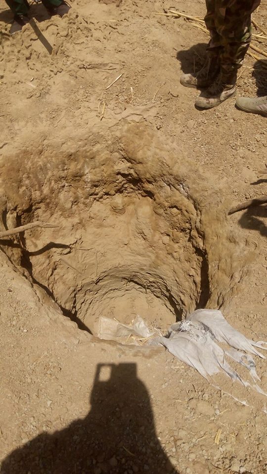 TROOPS RECOVER LARGE CACHE OF ARMS UNDERGROUND IN GURSUM4