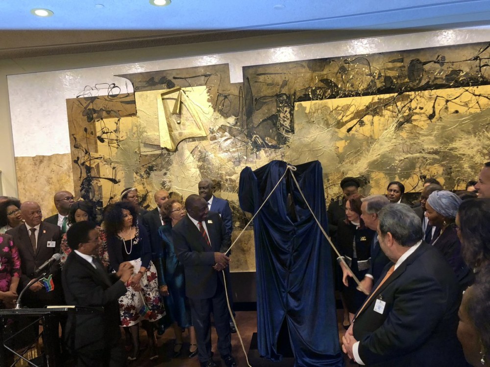 Nelson Mandela statue Unveiled at the UN