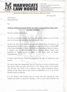 musa yola's laywers write sahara reporters