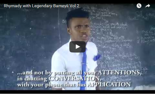 rhymedy with comedian legendary bameyii