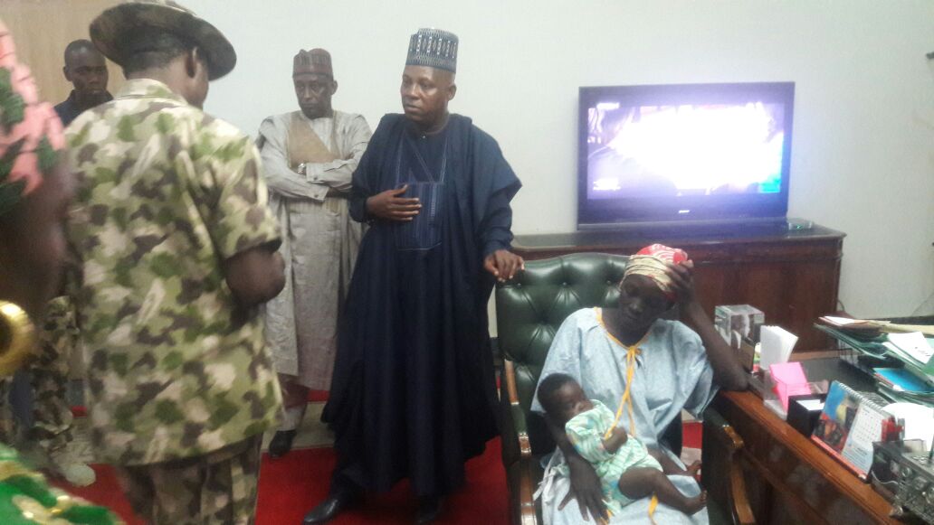 RESCUED CHIBOK GIRL HANDED OVER TO BORNO STATE GOVERNOR 8