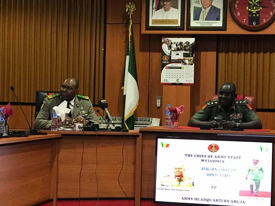Malian Chief Of Army Staff Visits His Nigerian Counterpart, Lt. Gen. T.Y Buratai