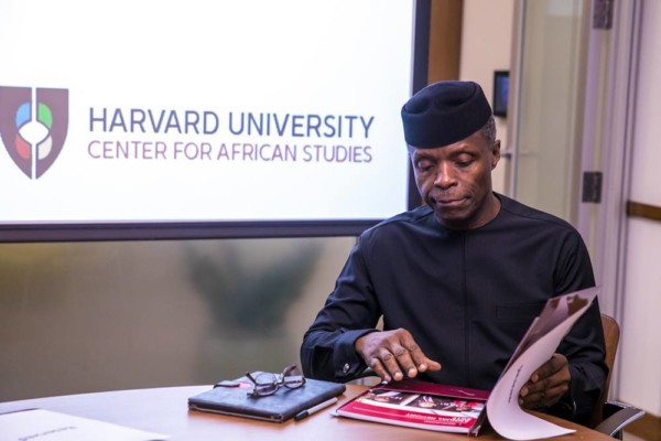 What VP Professor Yemi Osinbajo said in his Lecture at Harvard