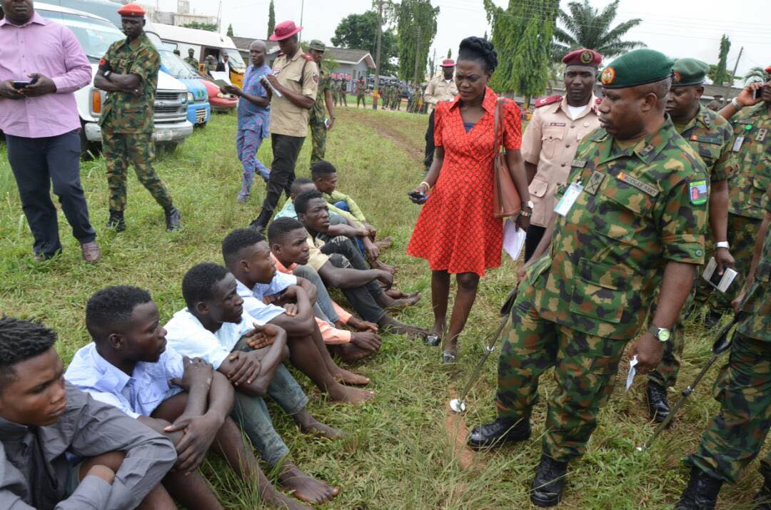 Nigerian Army Arrest Suspected Pipeline Vandals, Cultists and Impostors