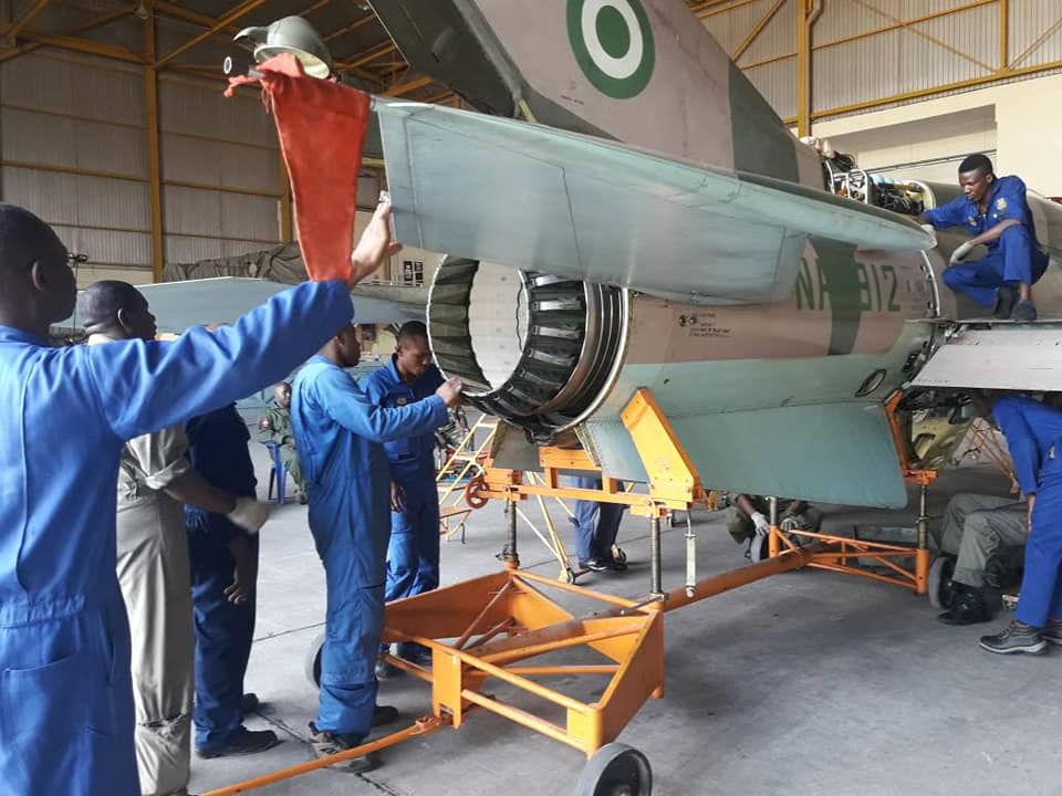 Nigerian Air Force Commences Periodic Maintenance Of 3 Alpha Jet Aircraft