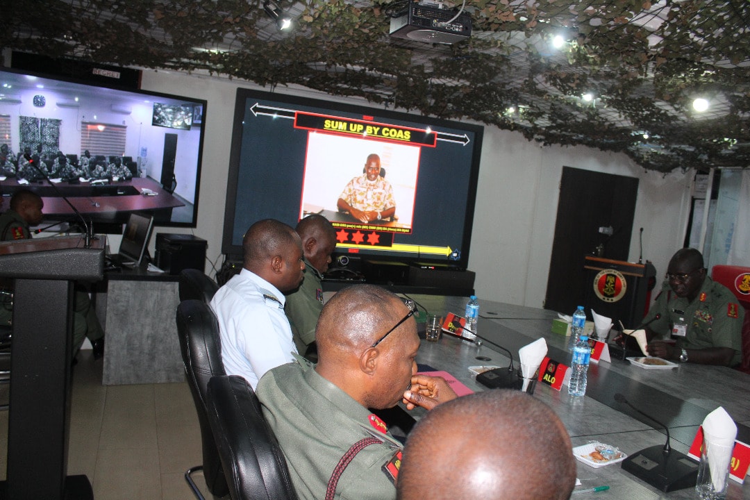 Chief Of Army Staff Receives Virtual Real Time Briefing From Theatre and Field Commanders