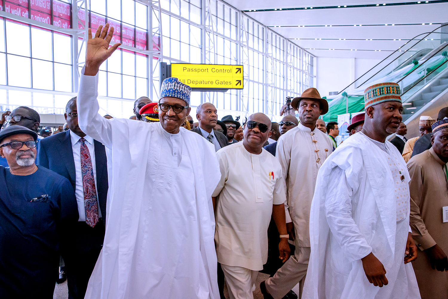 buhari-wike-port-harcourt-airport