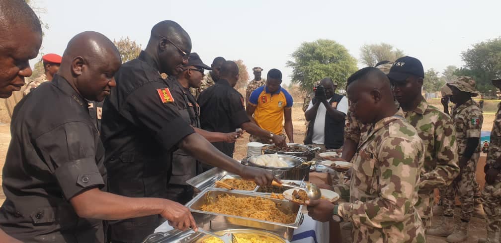 Chief Of Army Staff Holds Christmas Luncheon With Troops Of Operation Lafiya Dole