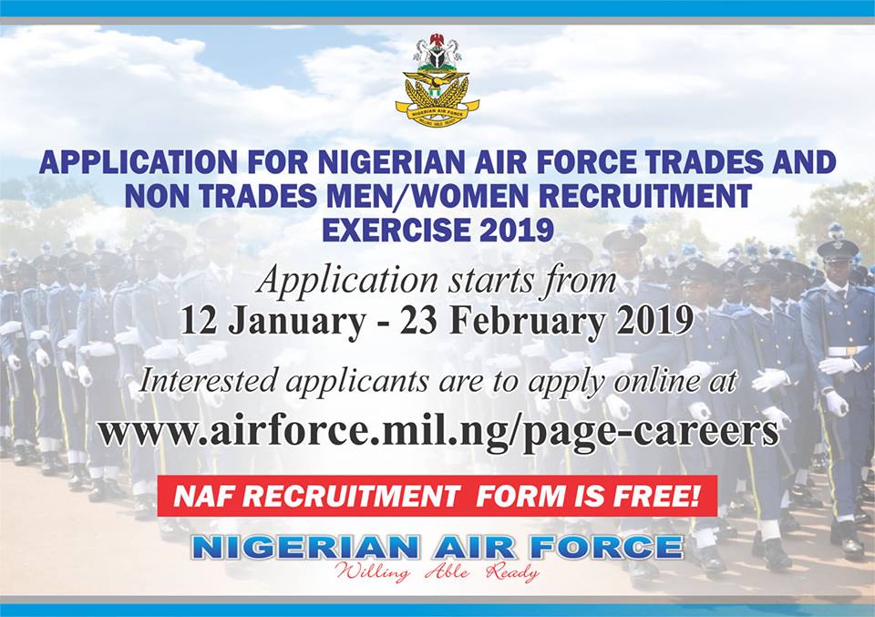 nigerian-air-force-recuitment Nigerian Air Force Begins Recruitment Exercise 2019