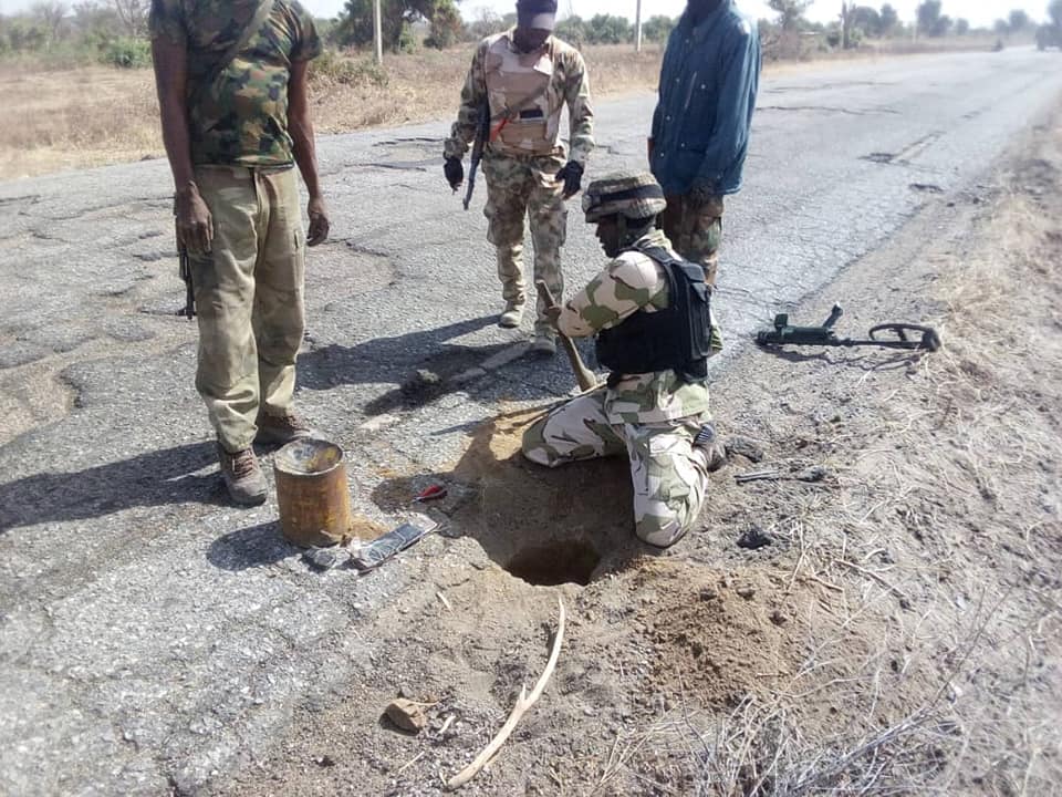 IED Expert Team Of Nigerian Army Detonate Planted IED By Boko Haram Terrorists