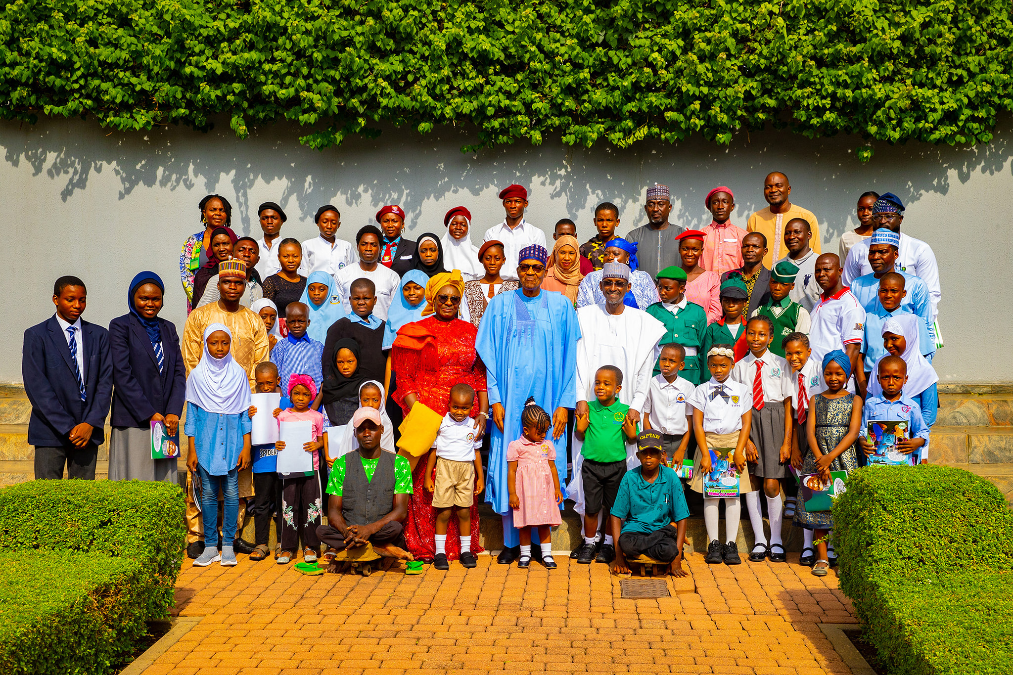 President Buhari Hosts Children At State House, Unveils His Comic Book On Children's Role In Nation Building