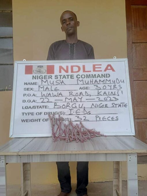 NDLEA Intercepts Explosive Devices, Transfers Suspect To Military