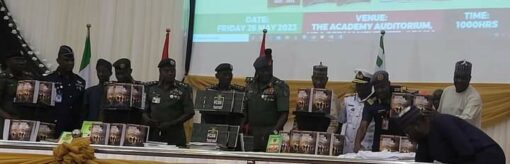 Photos: NDA Launches Book, Honours Defence Chief, Retired Maj Gen Aliyu, Others