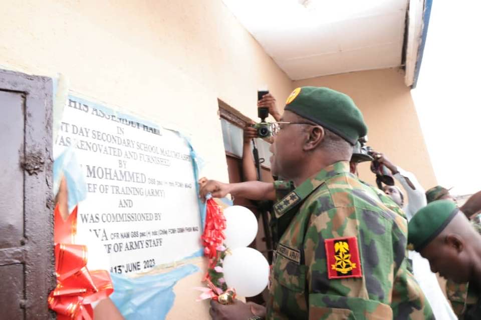 COAS Commissions Projects In Katsina State, Reaffirms Commitment To Sustained Civil-Military Cooperation Projects